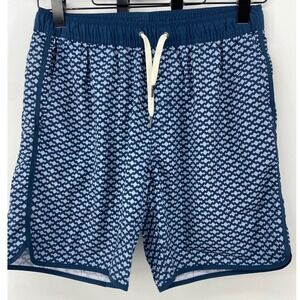 Fair Harbor Swim Shorts Mens Large Blue The Anchor Geometric Beach Boardshorts